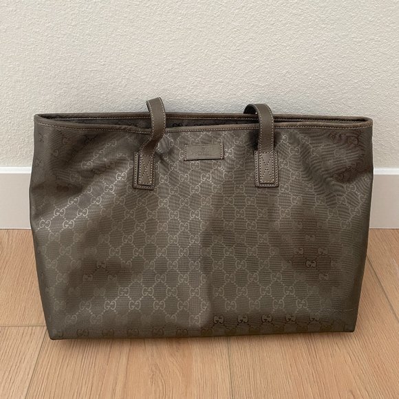 Gucci Brown Monogram Tote Bag - Picture 1 of 11